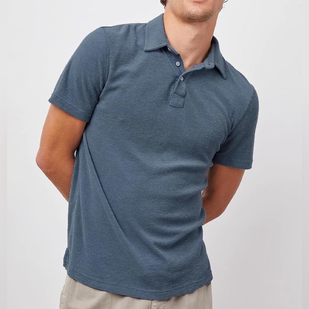 Rails Rhen Polo Shirt in Terry Blue‎ Mirage